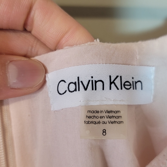 Calvin Klein Light Pink Midi Dress Size 8 - Picture 5 of 8